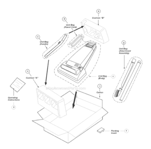 Page C Diagram and Parts List for MC-GG283-01  Panasonic Upright Vacuum