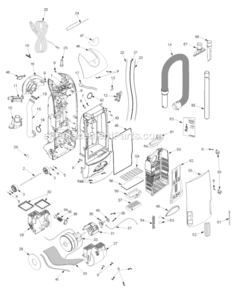 Page A Diagram and Parts List for MC-GG773-01  Panasonic Upright Vacuum