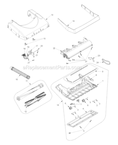 Page B Diagram and Parts List for MC-GG773-01  Panasonic Upright Vacuum