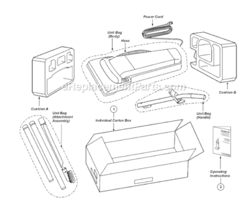 Page C Diagram and Parts List for MC-UG383-02  Panasonic Upright Vacuum