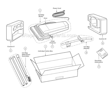 Page C Diagram and Parts List for MC-UG583-01  Panasonic Upright Vacuum