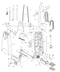 Page A Diagram and Parts List for MC-UG589-00  Panasonic Upright Vacuum