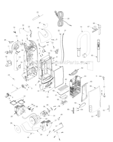Page A Diagram and Parts List for MC-UG775-00  Panasonic Upright Vacuum