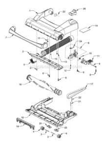Page B Diagram and Parts List for MC-UL675-00  Panasonic Upright Vacuum