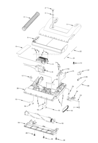 Page D Diagram and Parts List for MC-UL915-00  Panasonic Upright Vacuum