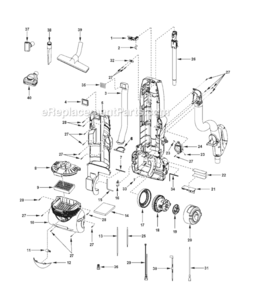 Page A Diagram and Parts List for MC-UL975-00  Panasonic Upright Vacuum