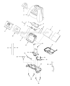 Page D Diagram and Parts List for MC-UL975-00  Panasonic Upright Vacuum