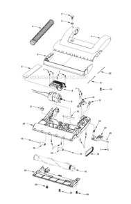 Page E Diagram and Parts List for MC-UL975-00  Panasonic Upright Vacuum