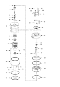 Page F Diagram and Parts List for MC-UL975-00  Panasonic Upright Vacuum