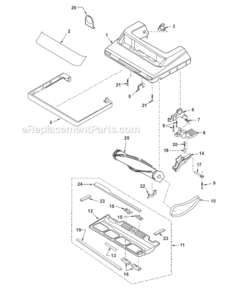 Page B Diagram and Parts List for MC-V413-00  Panasonic Upright Vacuum