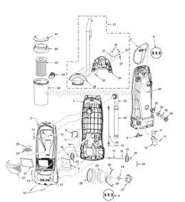 Page A Diagram and Parts List for MC-V414-00  Panasonic Upright Vacuum