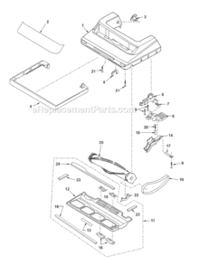 Page B Diagram and Parts List for MC-V414-00  Panasonic Upright Vacuum