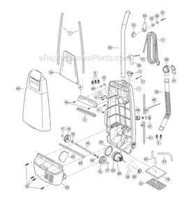Page A Diagram and Parts List for MC-V5037-01  Panasonic Upright Vacuum