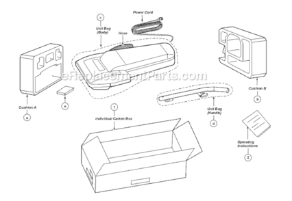 Page C Diagram and Parts List for MC-V5037-01  Panasonic Upright Vacuum