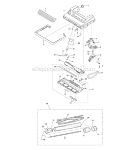 Page B Diagram and Parts List for MC-V5209-00  Panasonic Upright Vacuum
