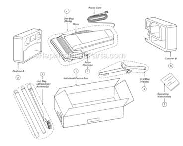 Page C Diagram and Parts List for MC-V5241-00  Panasonic Upright Vacuum
