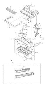Page B Diagram and Parts List for MC-V5241-02  Panasonic Upright Vacuum