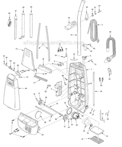 Page A Diagram and Parts List for MC-V5261-00  Panasonic Upright Vacuum