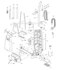 Page A Diagram and Parts List for MC-V5269-00  Panasonic Upright Vacuum