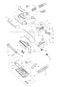Page B Diagram and Parts List for MC-V5271-00  Panasonic Upright Vacuum