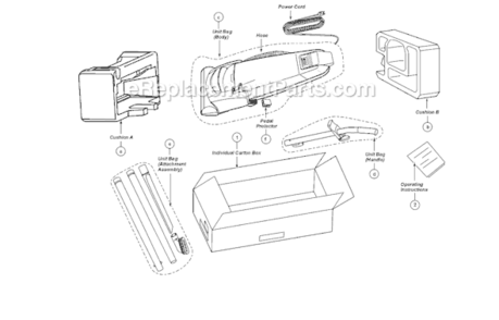 Page C Diagram and Parts List for MC-V5271-00  Panasonic Upright Vacuum