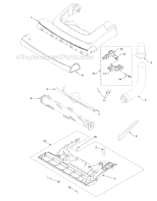 Page B Diagram and Parts List for MC-V5454-02  Panasonic Upright Vacuum
