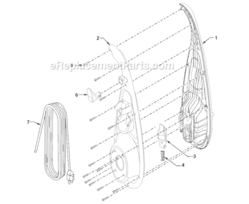 Page C Diagram and Parts List for MC-V5454-02  Panasonic Upright Vacuum