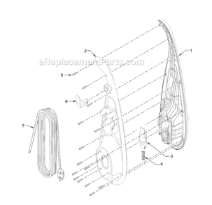 Page C Diagram and Parts List for MC-V5485-01  Panasonic Upright Vacuum