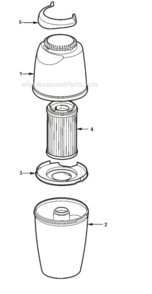 Page D Diagram and Parts List for MC-V5485-01  Panasonic Upright Vacuum