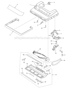 Page C Diagram and Parts List for MC-V5504-00  Panasonic Upright Vacuum