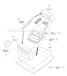 Page D Diagram and Parts List for MC-V5504-00  Panasonic Upright Vacuum