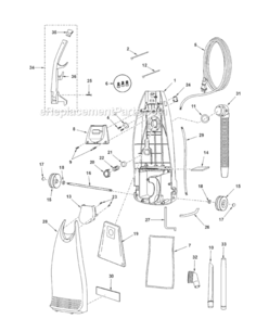 Part Location Diagram of MC-V190H Panasonic Filter