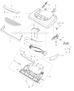 Page B Diagram and Parts List for MC-V5745-01  Panasonic Upright Vacuum