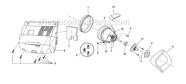 Page B Diagram and Parts List for MC-V7319-00  Panasonic Upright Vacuum