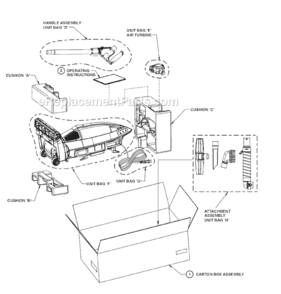 Page C Diagram and Parts List for MC-V7720-00  Panasonic Upright Vacuum