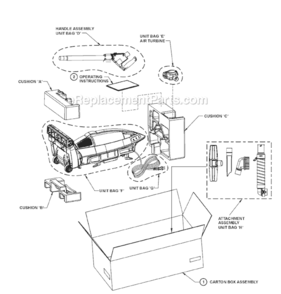 Page C Diagram and Parts List for MC-V7721-00  Panasonic Upright Vacuum