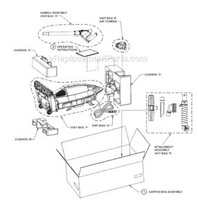 Page C Diagram and Parts List for MC-V7722-00  Panasonic Upright Vacuum