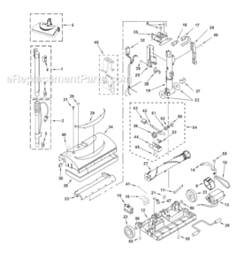 Page A Diagram and Parts List for MC-V9658-00  Panasonic Upright Vacuum