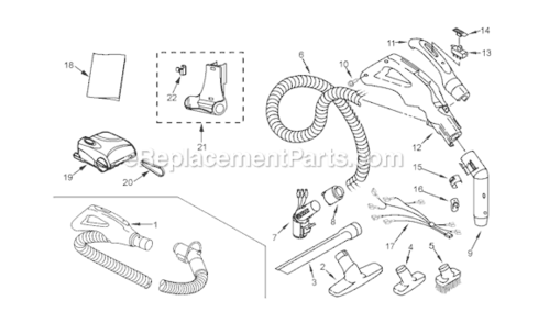 Page C Diagram and Parts List for MC-V9658-00  Panasonic Upright Vacuum