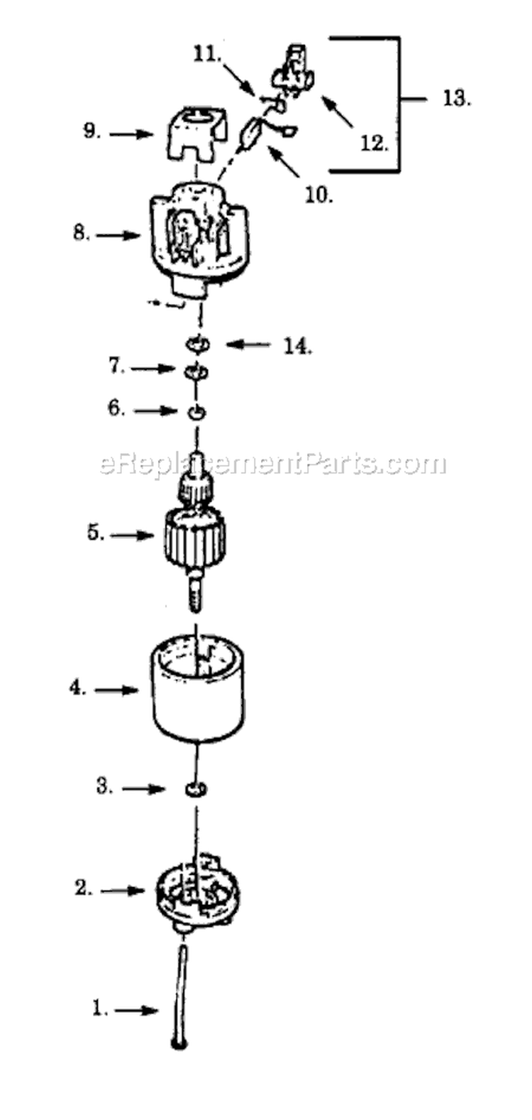 Page B Diagram and Parts List for 9100  Paramount Edger