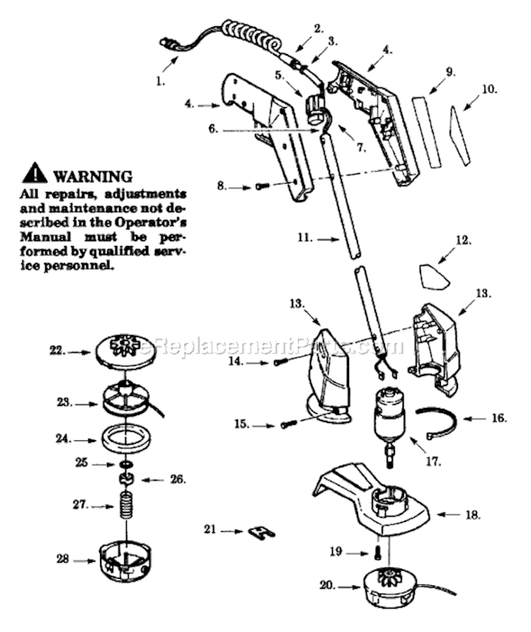 Page A Diagram and Parts List for CT91-00  Paramount Trimmer