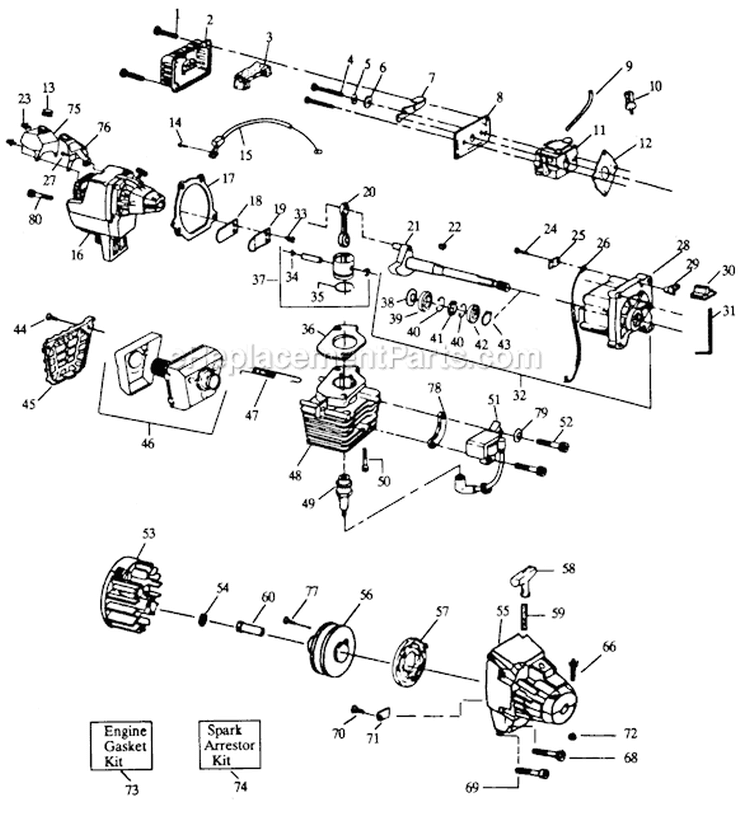 Page C Diagram and Parts List for PLT2245  Paramount Trimmer