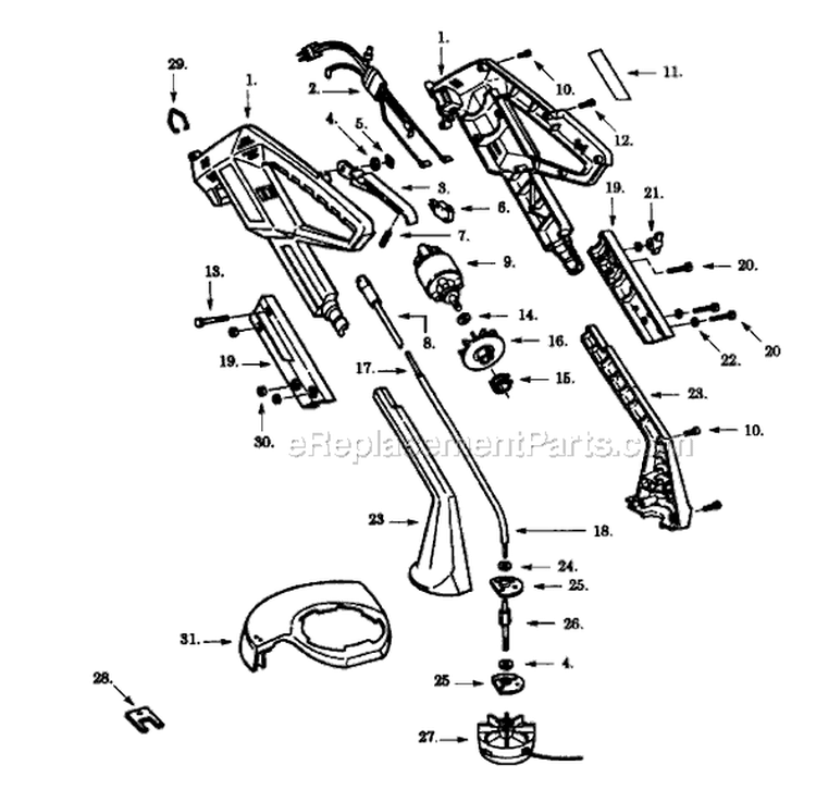 Page B Diagram and Parts List for PT1000-01A  Paramount Trimmer