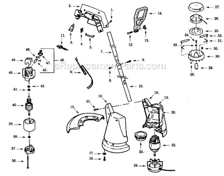 Page A Diagram and Parts List for PT140-03  Paramount Trimmer