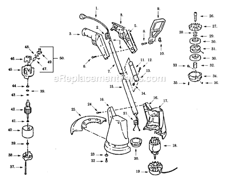 Page A Diagram and Parts List for PT160-00  Paramount Trimmer