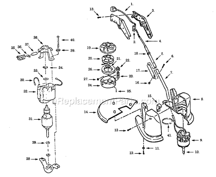 Page A Diagram and Parts List for SK100C-02  Paramount Trimmer