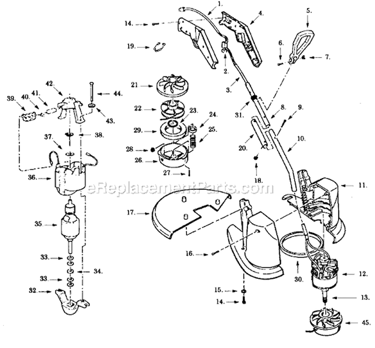Page A Diagram and Parts List for SK120-00  Paramount Trimmer