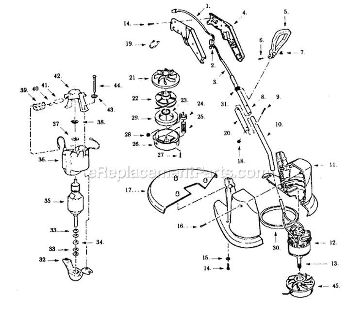 Page A Diagram and Parts List for SK120-01  Paramount Trimmer