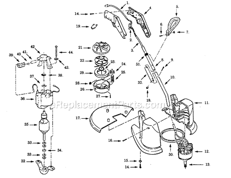 Page A Diagram and Parts List for SK120C-00  Paramount Trimmer