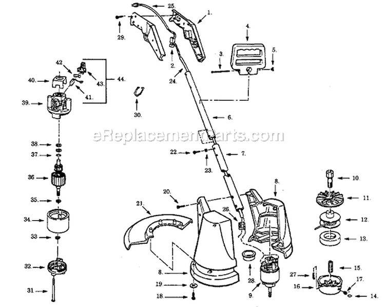 Page A Diagram and Parts List for SK140C-00  Paramount Trimmer
